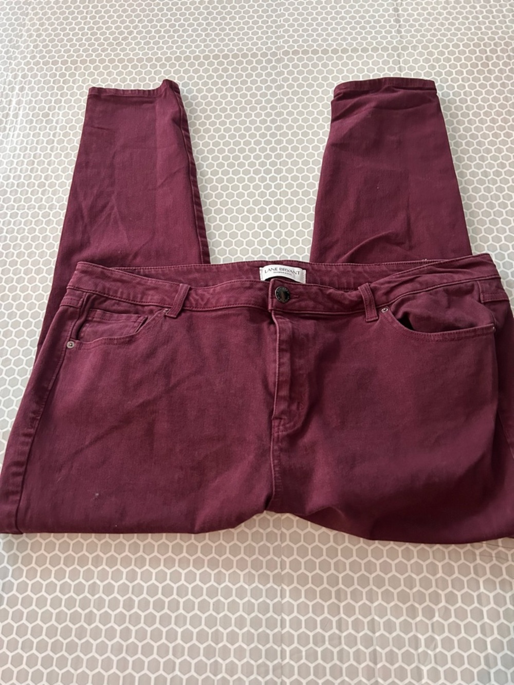 Lane Bryant Plum Skinny Ultimate Stretch High Rise Jeans. Size 22
